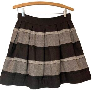 BCBGeneration A-line Black and Gray Striped A-Line Mini Skirt